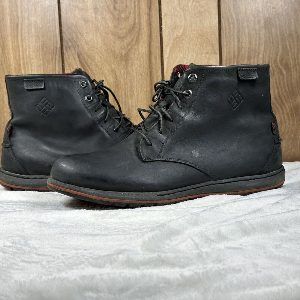 Columbia Davenport Six Waterproof Boots Men’s Size 11 Black Leather Chukka Boots